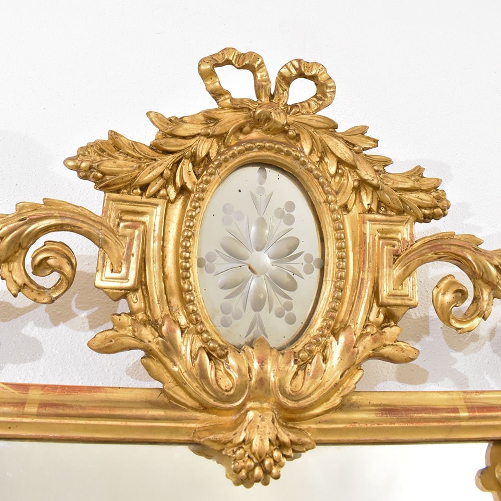 SPCP157 1a antique gold leaf mirror old gold mirror XIX century.jpg